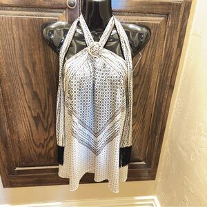 White House Black Market Geometric Halter Camisole